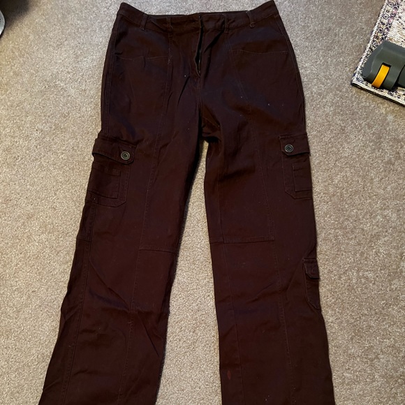 metrostyle Pants & Jumpsuits Metro Style 8 Tall Brown Cargo Pants Boot Cutflare 35 Inch